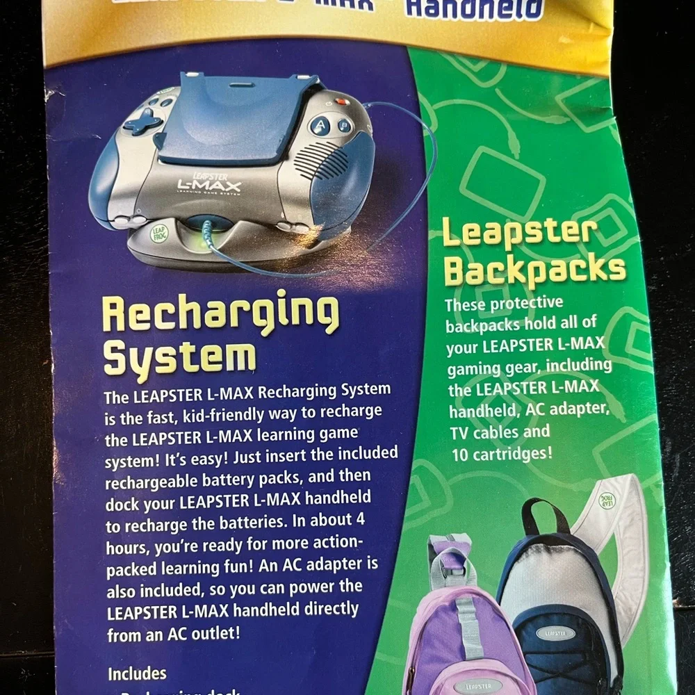 Leapster Blue Handheld Gaming Console